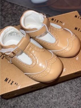 Mix No. 6 Toddlers' Camel/Tan Patent Mary Jane Shoes